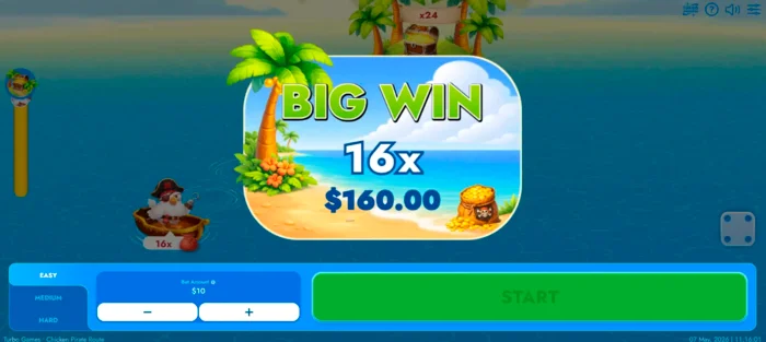 Chicken Pirate Route menang besar
